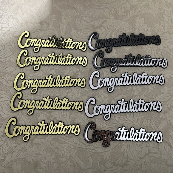 Congratulations 10 piece cake topper decoration piece for anything cake - Picture 4 of 10
